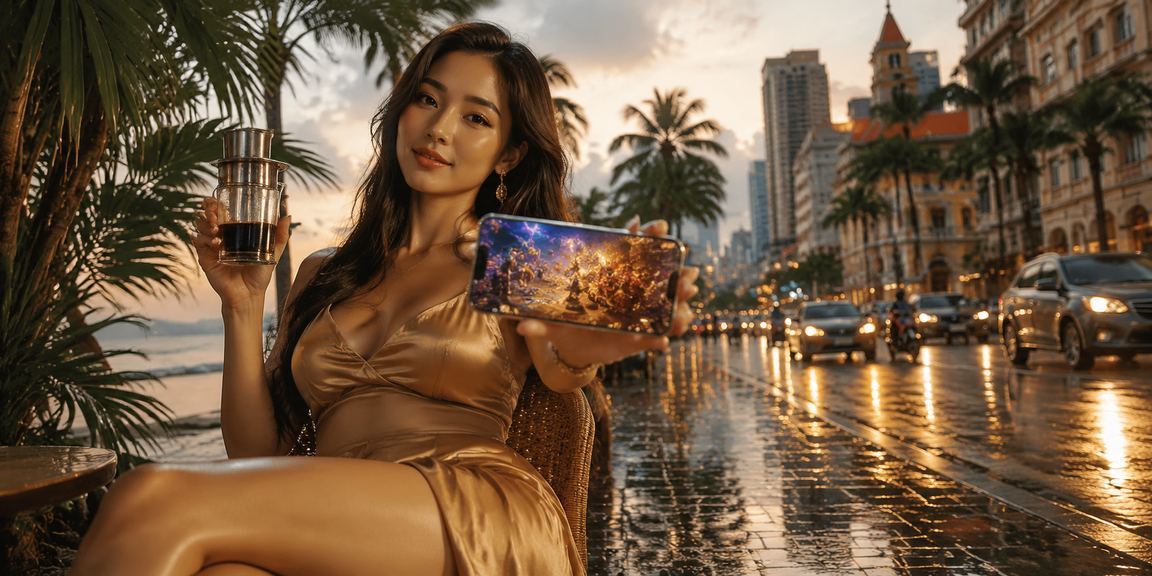 Không gian cà phê Hồ Chí Minh nơi người hâm mộ xem kèo bóng đá trên di động